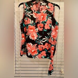 Calvin Klein PM Floral Side Tie Summer Top